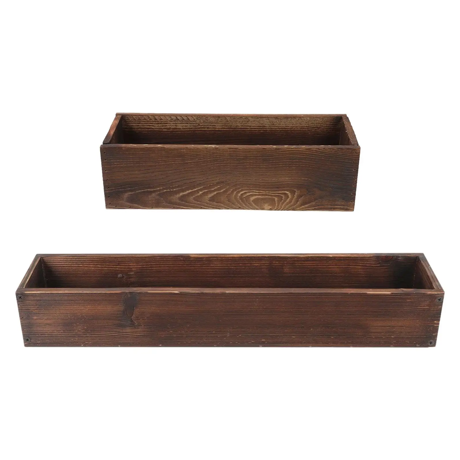 Wooden Flower Box Vegetable Planting Box Unique Decorative Wood Vase Plant Container for Courtyard Patio Garden Farmhouse Office