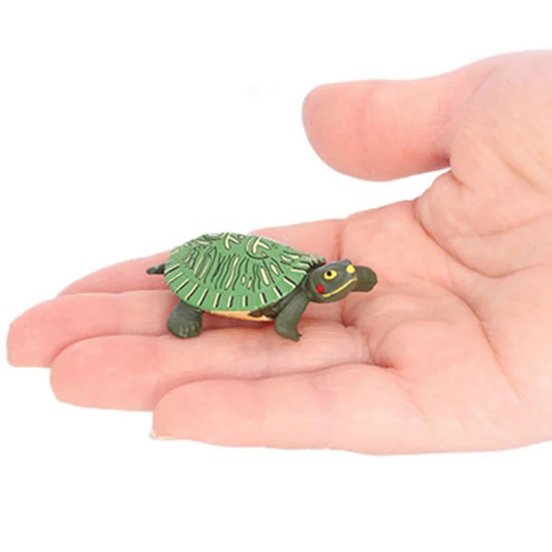 جديد محاكاة الزواحف الحيوان السلاحف الصغيرة شبل نموذج عمل تمثال أرقام جمع الدمى ألعاب تعليمية للأطفال هدية #2