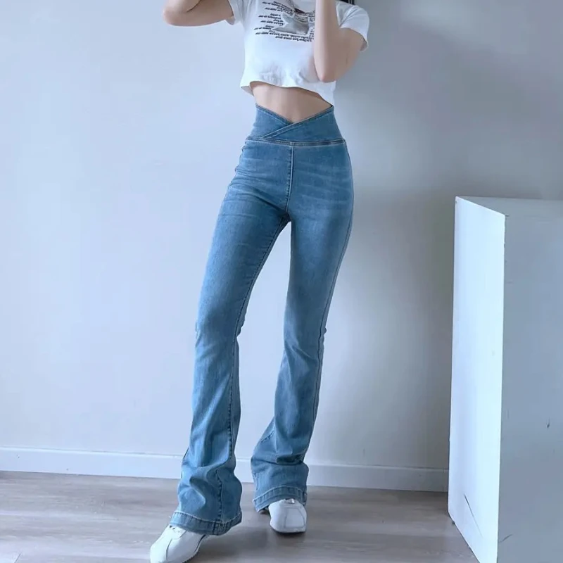 

Woman Jeans Sexy High Waist Denim Pants for Women Korean Popular Clothes Fitted Japanese Y2k Pant Vintage Wholesale 90s Trousers