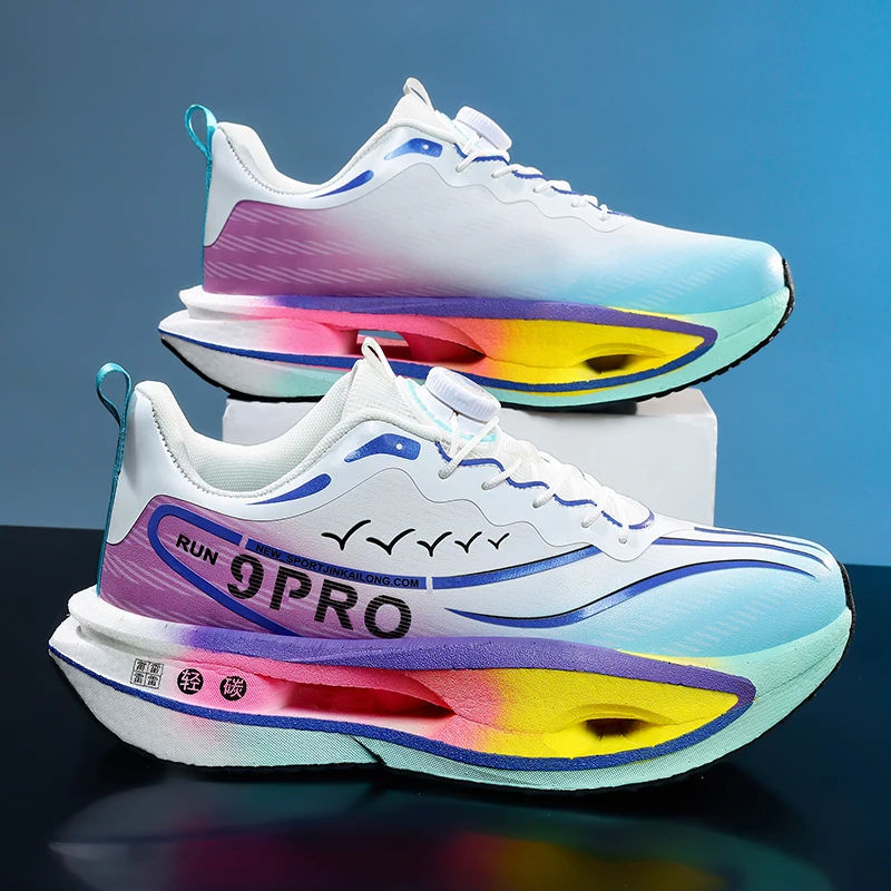 

Unisex Running Shoes 2026 New Lightweight Cushioning Thick Sole Sports Training Sneakers Daily Wear Tennis Shoes for Men Women
