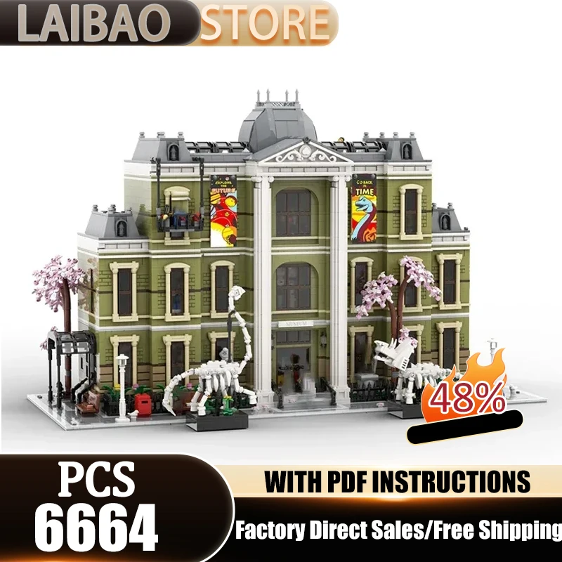 

Конструктор «Музей природной истории» (Street View Model Moc), технологичные блоки, подарки, рождественские игрушки, наборы для сборки своими руками