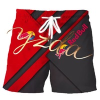 Men's 3D Printed Red Bull Pattern Summer Beach Shorts, Fashionable and Casual Children's Shorts