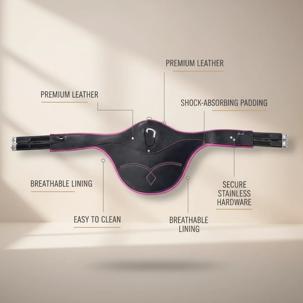 

Anatomical principle designed vault long saddle belt, large abdominal belt, black and brown saddle belt, anti-scratch