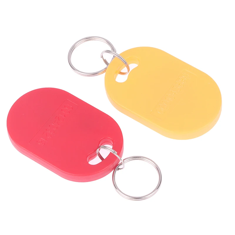 Dual Chip Frequency RFID Composite Key Tags, IC mutável e ID Keyfob, 125KHZ, T5577, 13.56MHZ, regravável