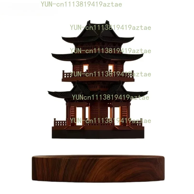 Magnetic Levitating Mini Pagoda Statue Floating Tower Zen Garden Home Decor Creative Gift Accessories