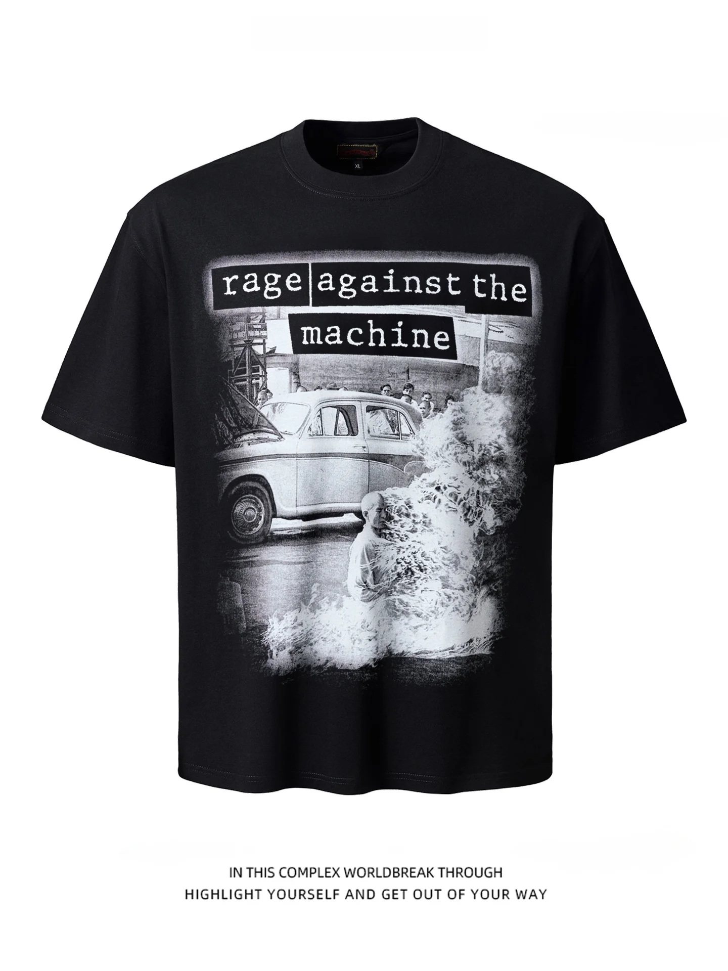 

Rage against the Machine Heavyweight Rock T-Shirt Cotton Unisex Breathable Wearable Artistic Theme Music Fans Fashion Choice