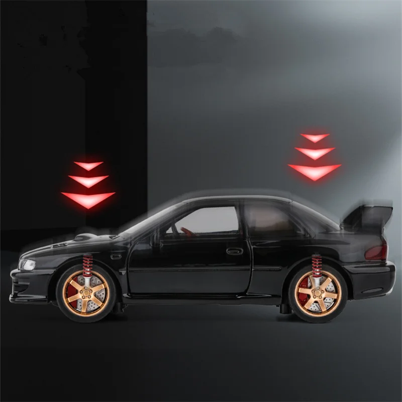 1:32 Subaru Impreza WRX STI Alloy Sports Car Model Diecasts Metal Racing Vehicles Car Model Simulation Sound Light Kids Toy Gift
