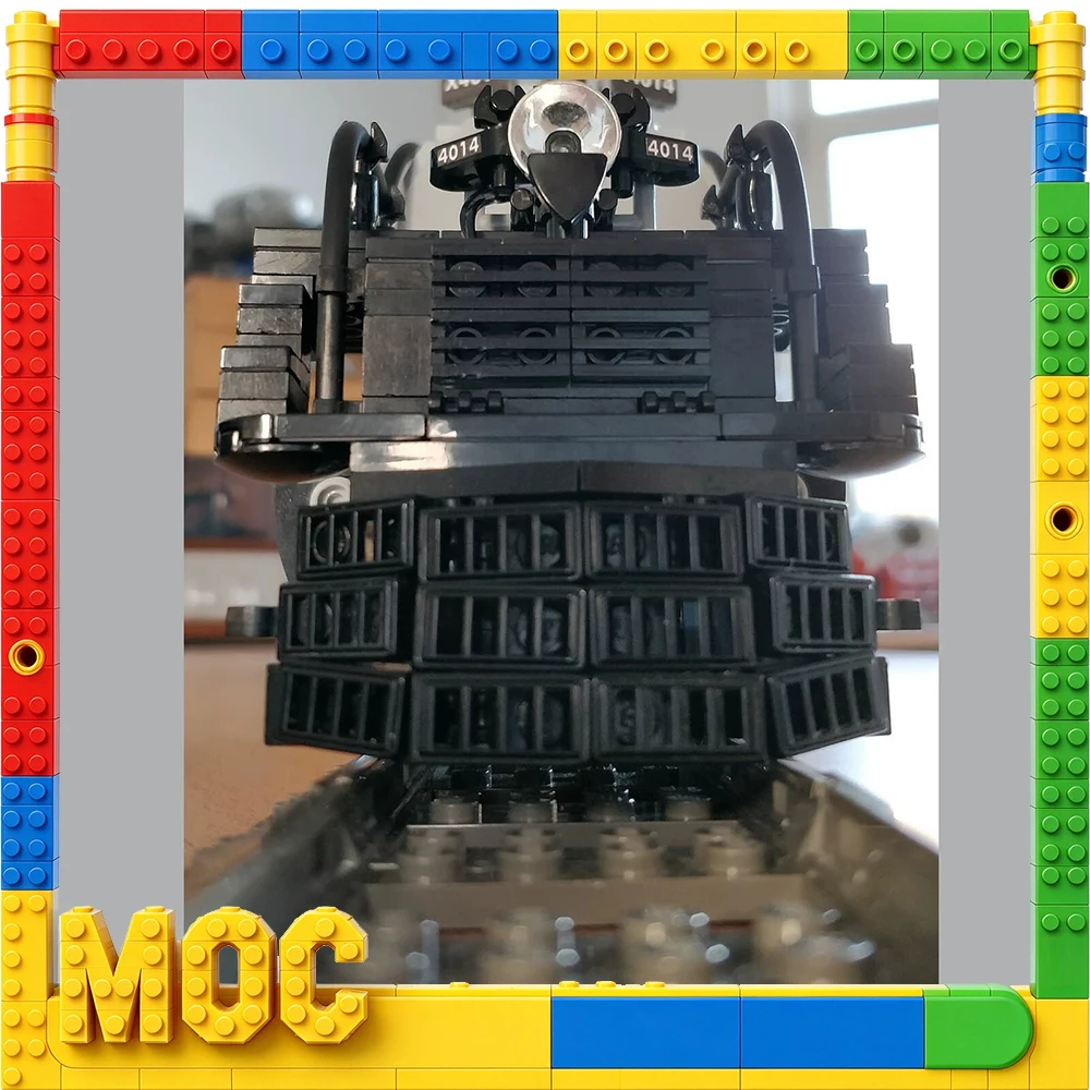 Vintage Steam Locomotive Building Block Toy With Silver Boiler And Moving Linkage System Interlocking Brick Set For Adult Collec