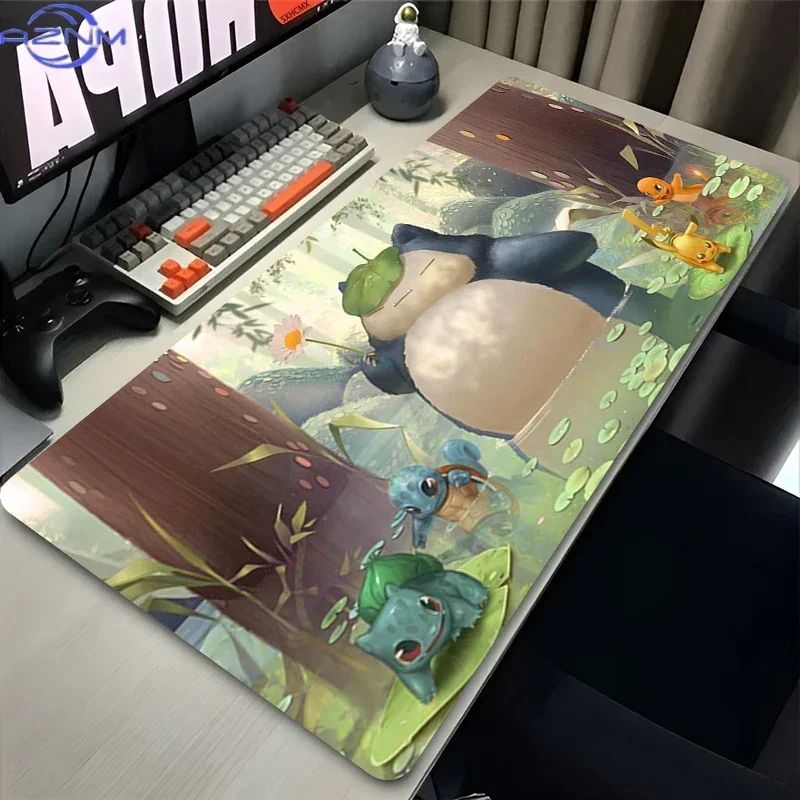 Pokemon Starry Sky Group Anime Large Mousepad, Rubber Non Slip TCG Playmat, Trading Card Game Desk Table Pad for Gaming and Desk