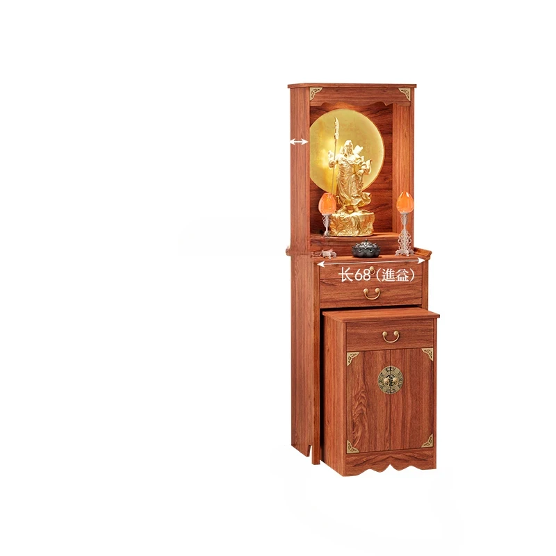 Clothes Closet Solid Wood Avalokitesvara Cabinet Modern Light Luxury Prayer Altar Table Household God of Wealth Cabinet