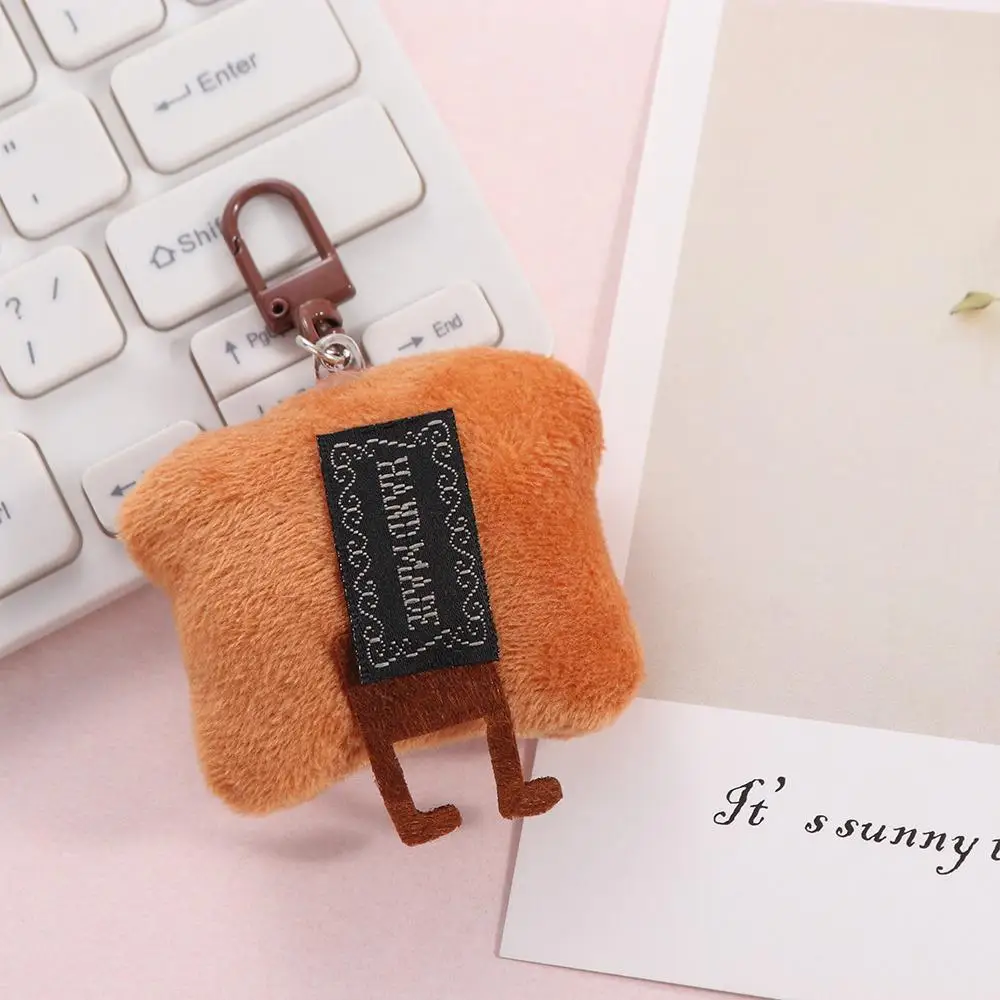 Pluche sleutelhanger Toast brood pluche brood sleutelhanger sleutelhanger charme schattige sleutelhanger beer cartoon brood sleutelhanger autosleutelhanger