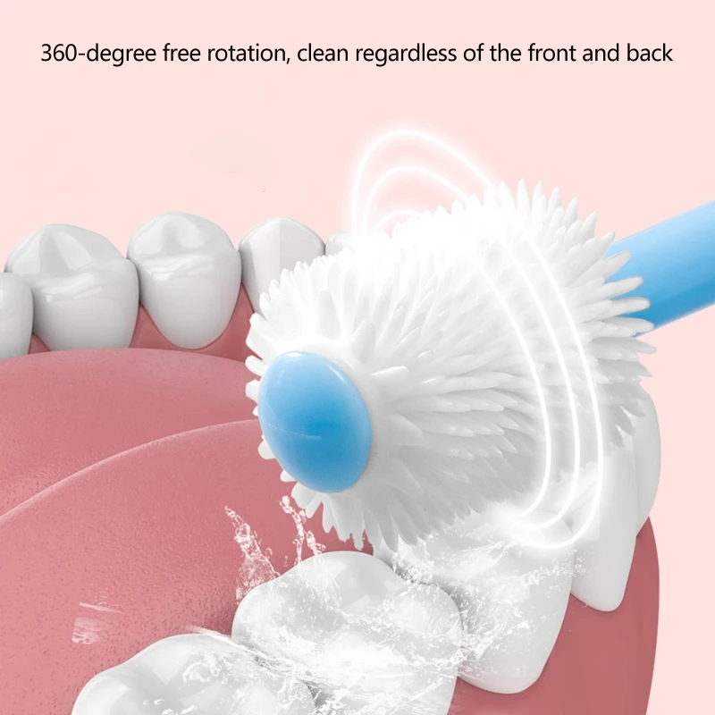 아기 칫솔 360 학위 나노 칫솔 소프트 브리스톨 1-6 세 어린이 QX2D
