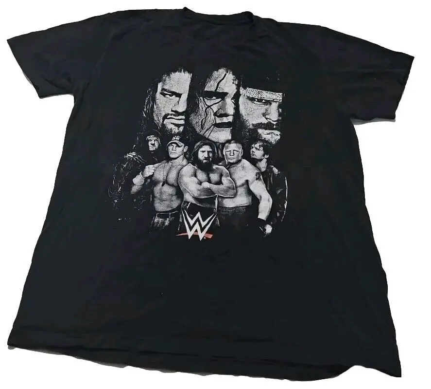 

2015 Wrestling T Shirt Men’s Large Black Undertsker Cena Sting Reigns