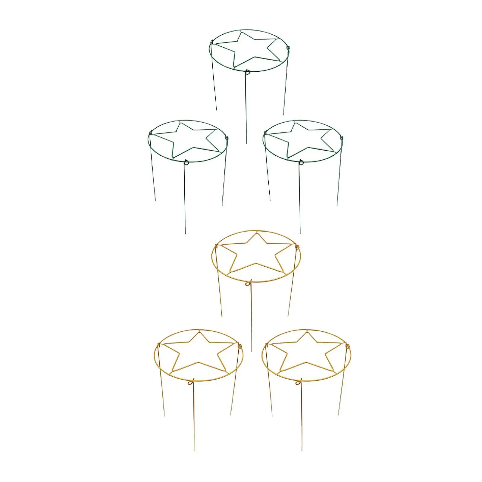 

3x Plant Supports Potted Flower Vegetables Pothos Roses Indoor Outdoor Rack Tomatoes Metal Frames Houseplants Climbing Holder