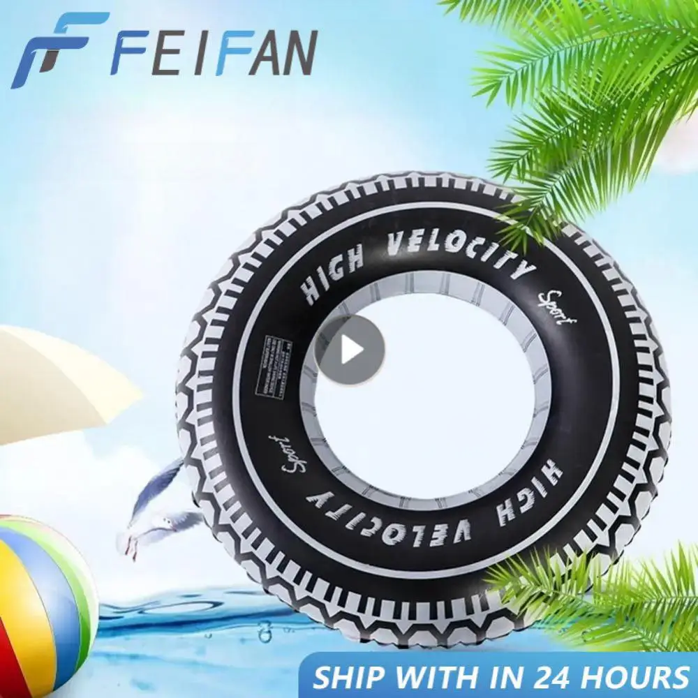 Adults Swimming Ring Tyre Shaped Strong Buoyancy Inflatable Soft Summer Pool Floating Water Play Toy Summer Outdoor Supplies