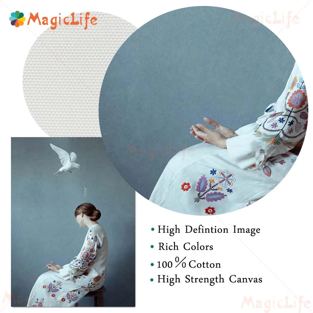 Christianity Peace Dove Religion Girl Believer Wall Pictures For Living Room Nordic Poster Wall Art Canvas Painting Unframed