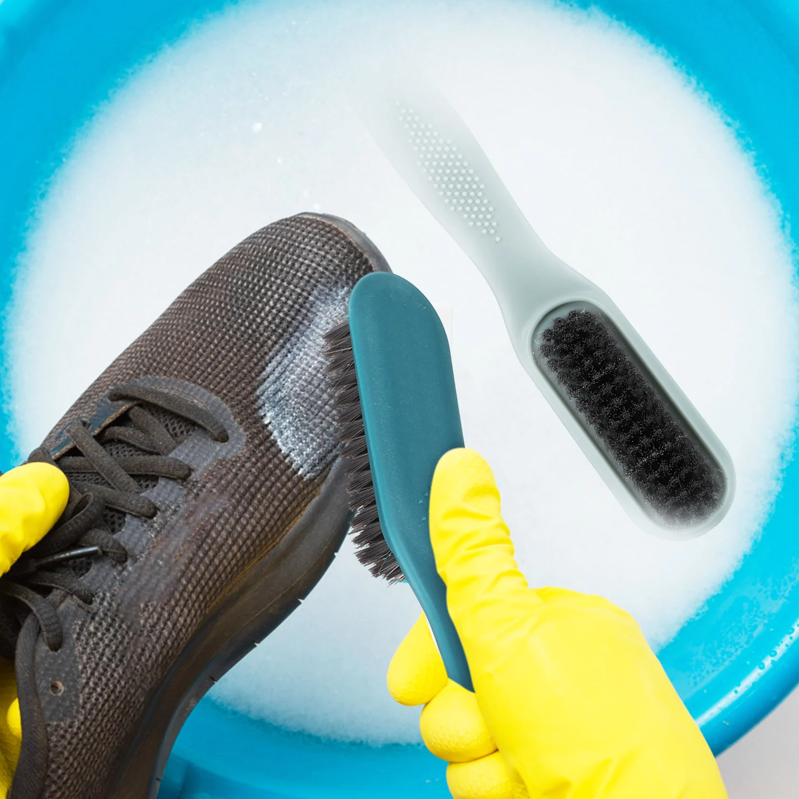 

2 Pcs Laundry Brush Shoe Brushes Boot Polish Shoes Cleaner Clothes Scrubbing Washing for