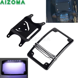Motorcycle Curved License Plate Frame For Harley Sporster XL XLX XLH XLS XLH XR Dyna Street Bob Low Rider Super Glide 1984-2024