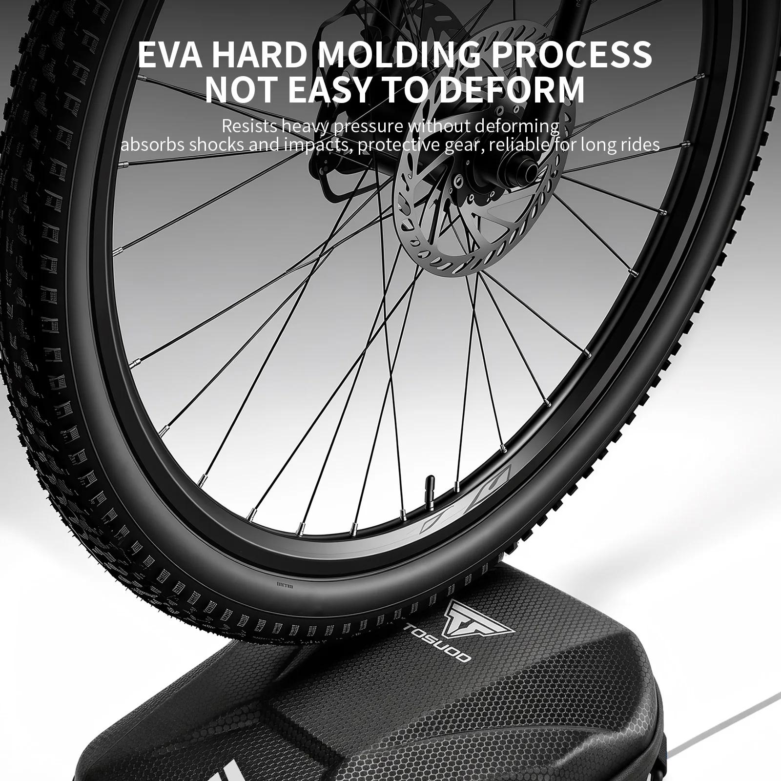 TOSUOD Fahrrad-Lenkertasche, EVA-Hartschalen-Fahrrad-Aufbewahrungstasche, wasserabweisende Fahrradtasche mit Schnellverschlusshalterung – Detail 8