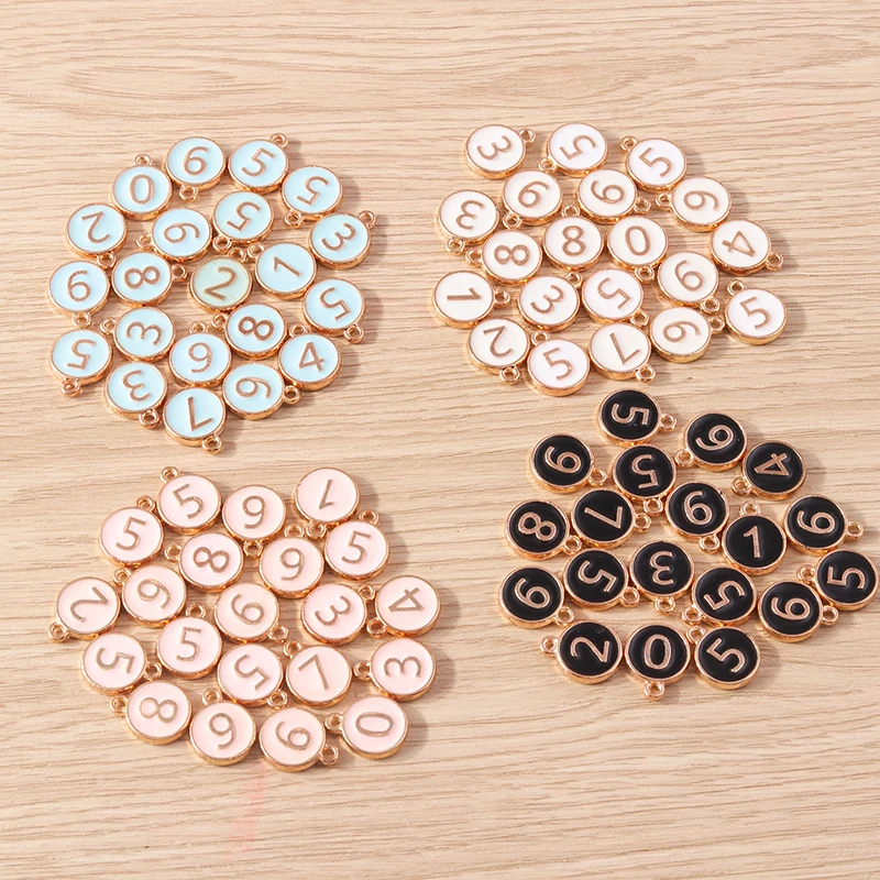 10pcs Number Charms for DIY Jewellery Making