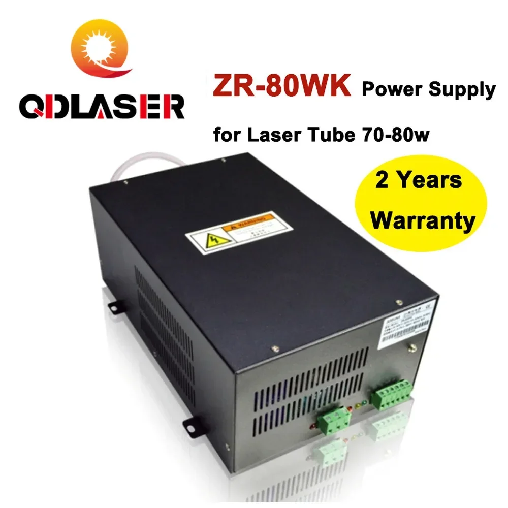 QDLASER ZR-80WK CO2 Laser Power Supply 80W PSU High Voltage Unit for Engraving Cutting Machine Replacement Parts