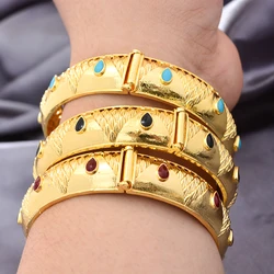Luxury Indian Dubai Gold Color Bangles For Women Girls Dubai Wedding Bridal Bangles&Bracelet Wedding Bijoux Français Jewellry