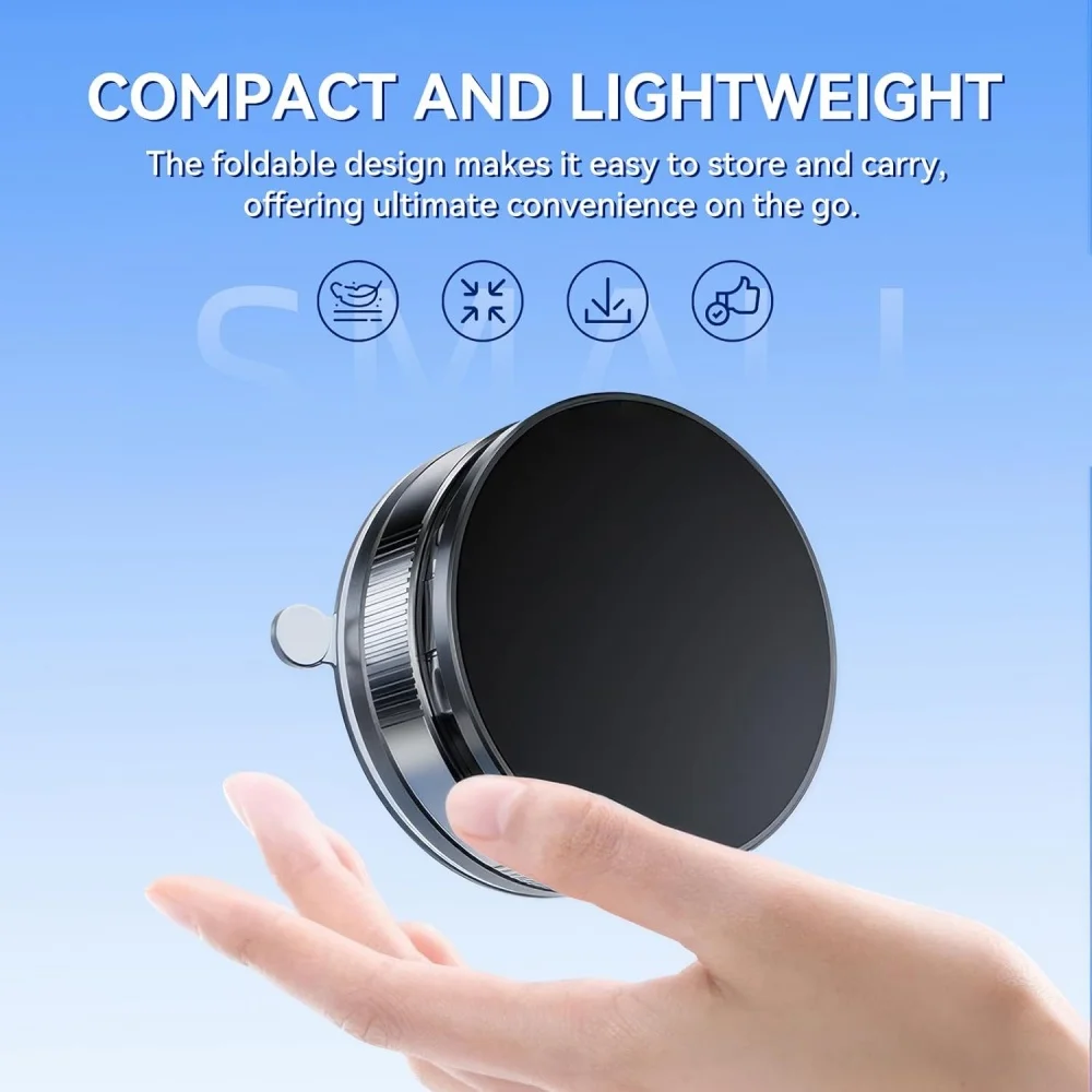 Upgraded 360°Vacuum Magnetic Phone Holder, Magnetic Car Phone Mount, Hands-Free Suction Cup Phone Holder for Car/Gym/Mirror image 5