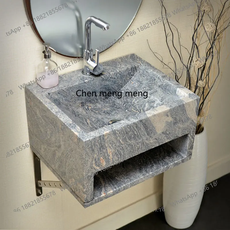 

Wall-mounted washbasin bathroom household simple square wall-mounted washbasin small apartment mini