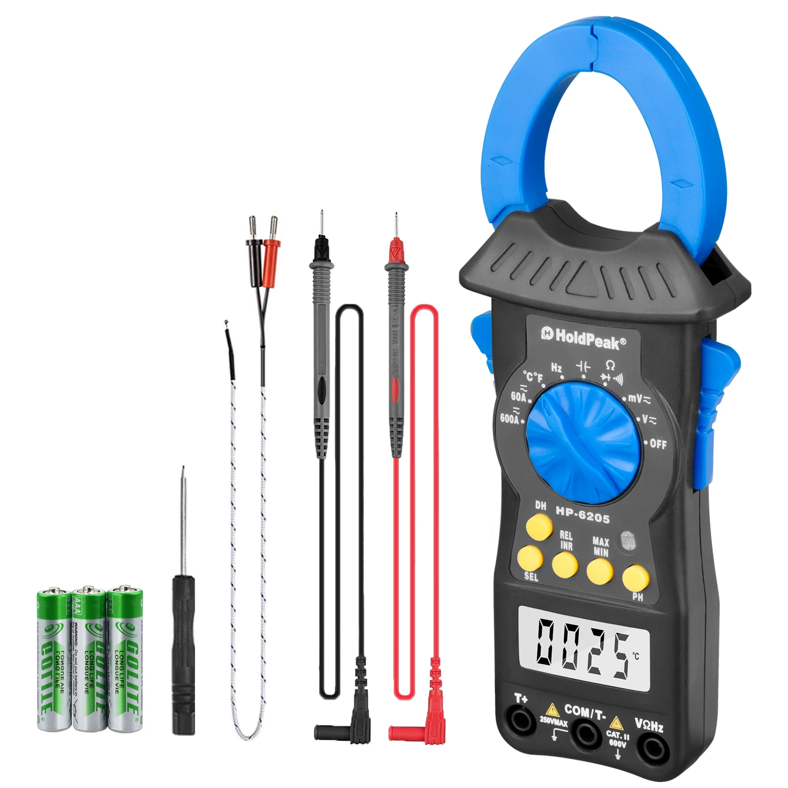 تصميم رفيع للغاية مع فكي مزدوج الفتح، ومقياس متعدد بمشبك رقمي تلقائي بقدرة 6000 عدد، مثالي للقياسات الكهربائية. #6