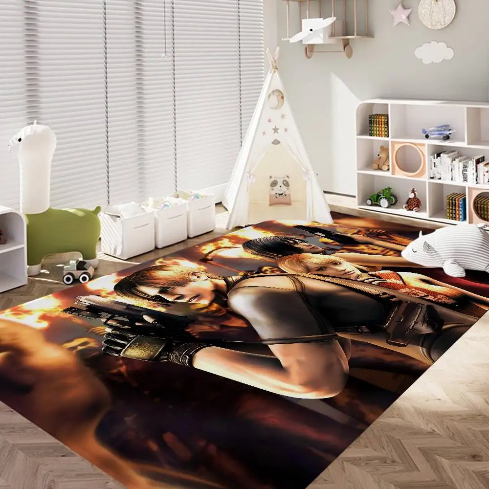 R-Resident Evil Games سجادة أرضيات على الطراز الشمالي ممسحة منزلية للحمام والمرحاض سجادة ديكور لغرفة النوم والفندق