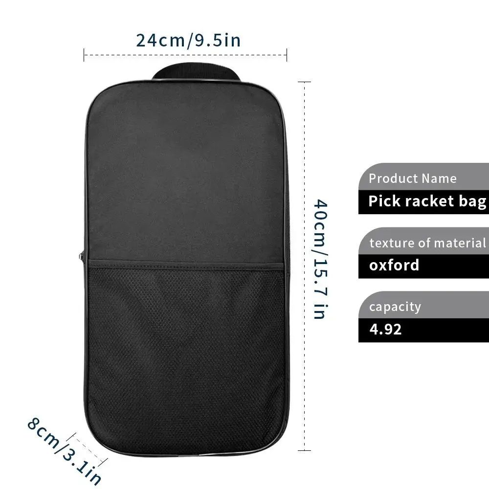 

Waterproof Pickleball Racket Bag Large Capacity Oxford Cloth Pickleball Paddle Protector Lightweight Double Zipper