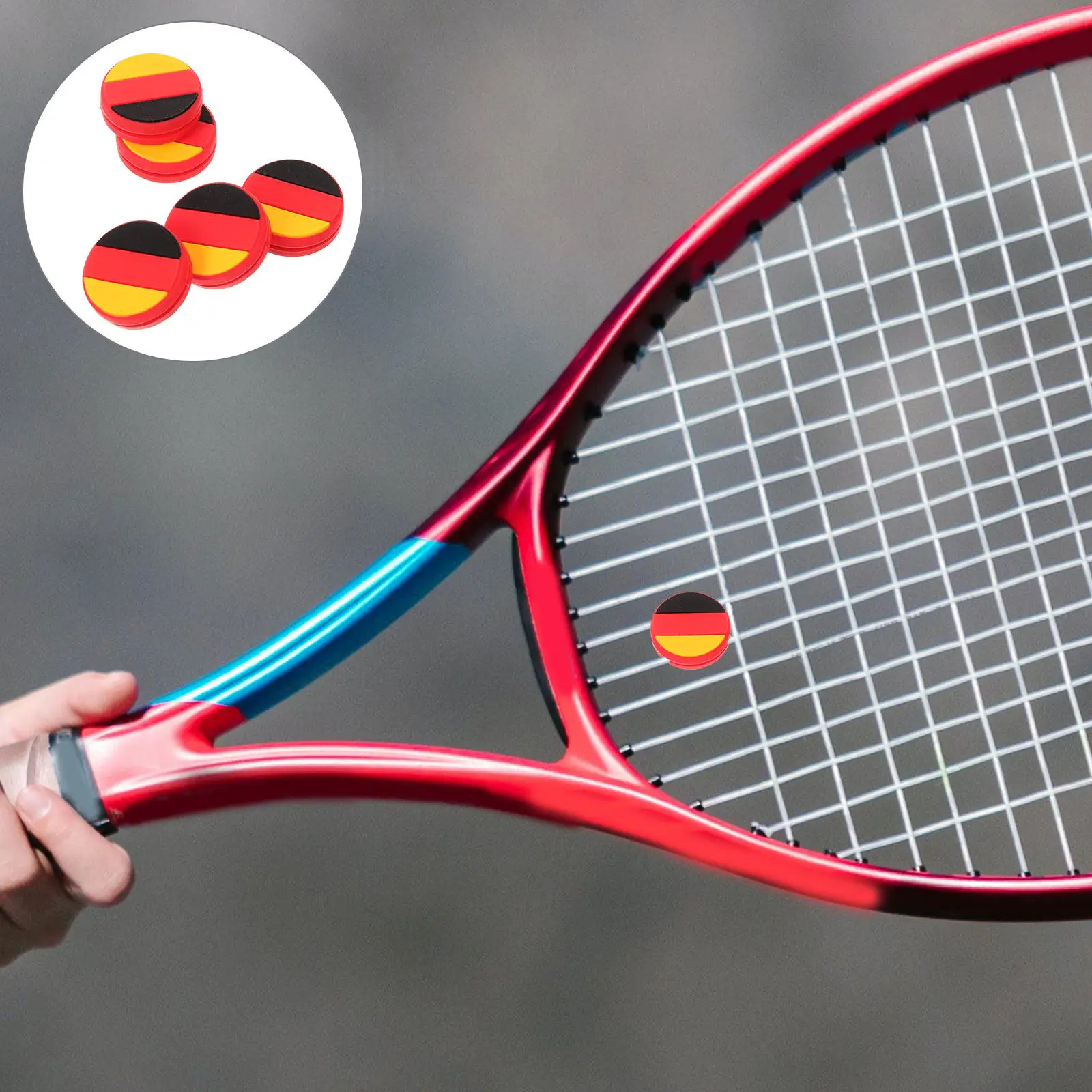 

5Pcs Lightweight Silicone Tennis Racket Vibration Dampeners Shock Absorbers Decorative Gift for Players Enthusiasts Coaches