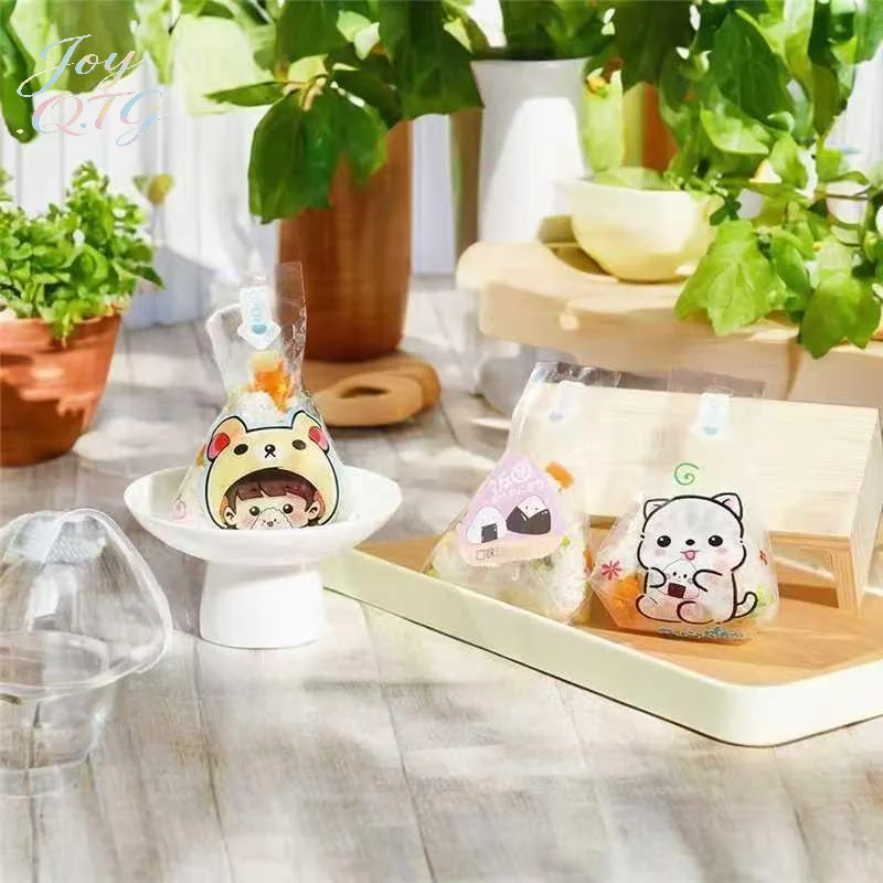 Hot 50Pcs Triangle Rice Vegetable Roll Onigiri Sushi Disposable Packaging Bags Bento Accessories