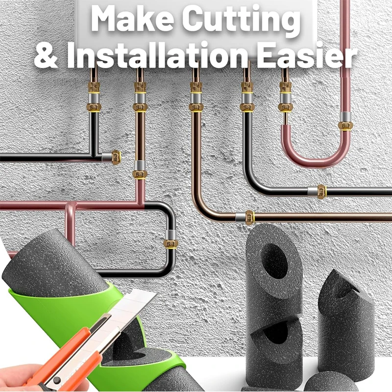 3 ชิ้นโฟมเครื่องตัดท่อเครื่องมือฉนวนกันความร้อนตัดท่องเที่ยว FIXTURE สําหรับฉนวนท่อในครัวเรือน FIXED CLAMP หลอดตัดเครื่องมือ