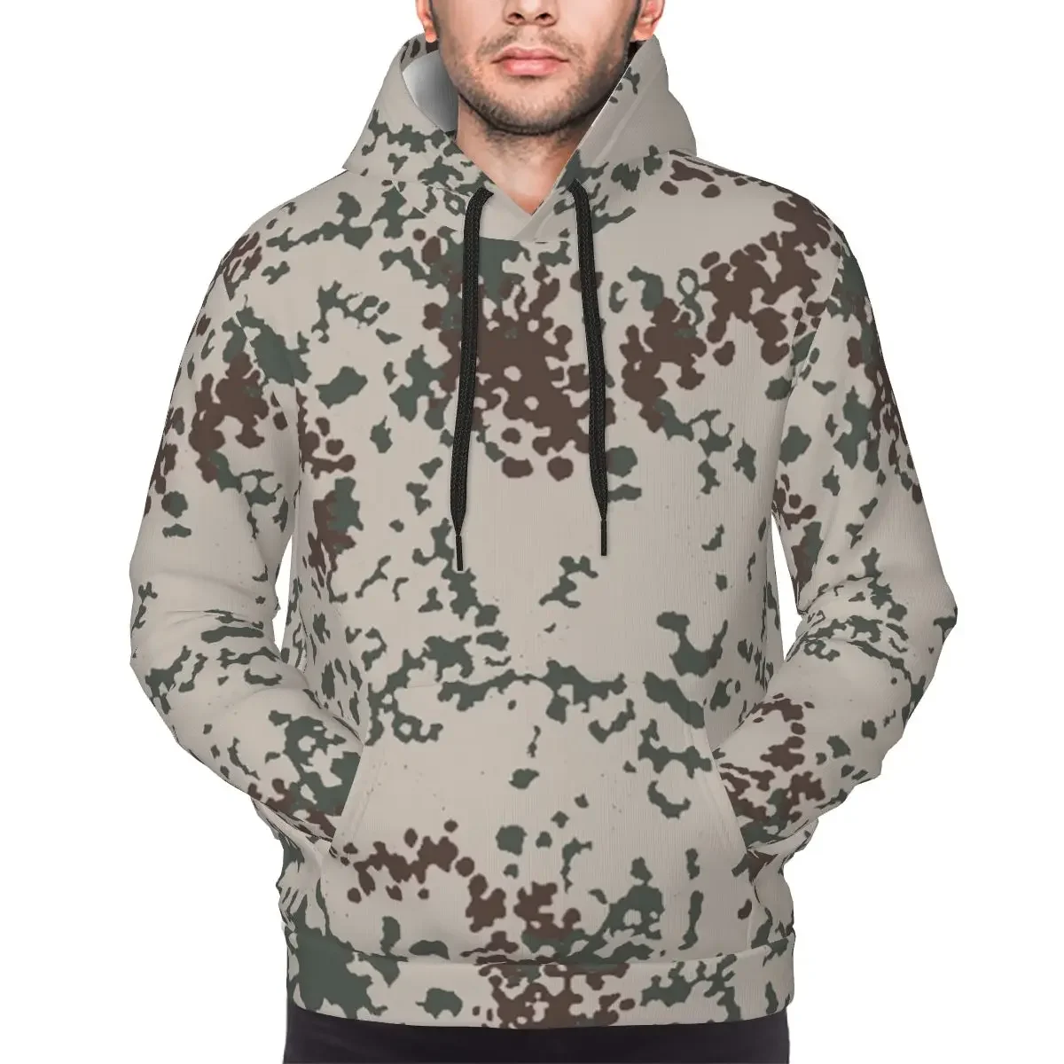 Splintertarn German WW2 Camouflage Army Military Camo Hoodies Hip Hop Pullover Autumn Winter  Sweatshirt Long Sleeve Tops