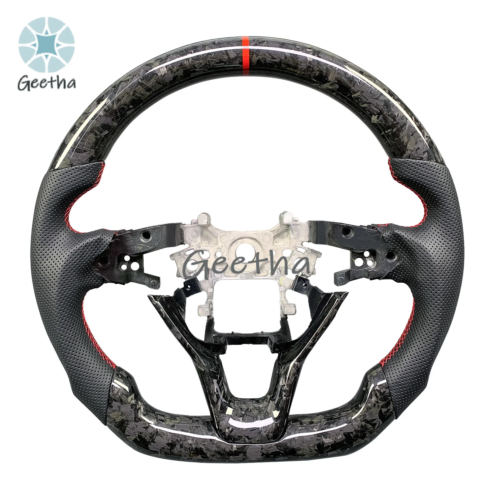 

Для Honda Accord Gen 10th украшения автомобиля аксессуары индивидуальный кованый перфорированный кожаный руль из углеродного волокна 2018-2