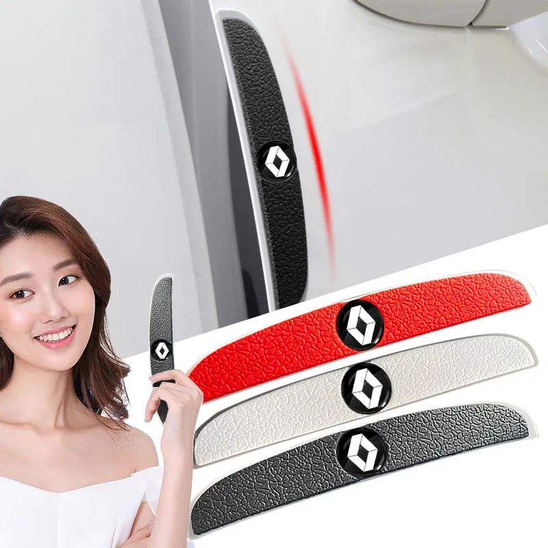 Faixa anti-colisão para porta de carro, adesivo de proteção para espelho retrovisor, emblema para renault clio laguna 2 megane 2 3 duster logan captur