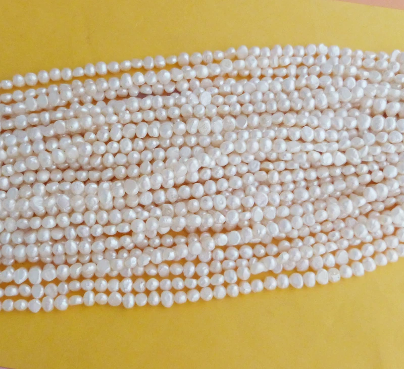 

Wholesale-042# white ( 25 strands / set) DIY 7-8MM Baroque Freshwater Pearl BEADS 15 "L 100% pearl