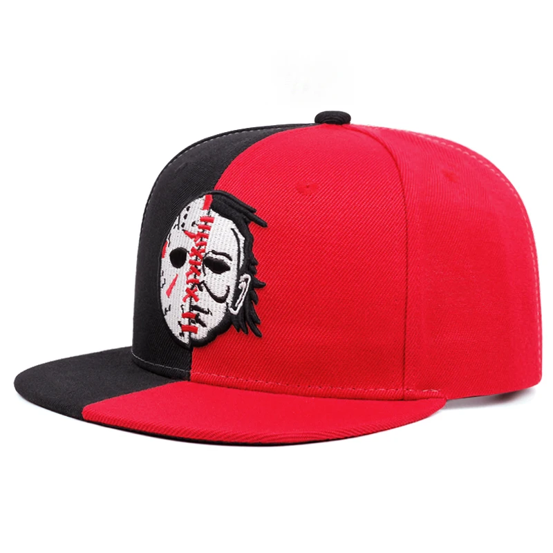 2024 New Yin Yang Face Red Black Colored Embroidery High Quality Hip Hop Men's Unisex Versatile Baseball Hat