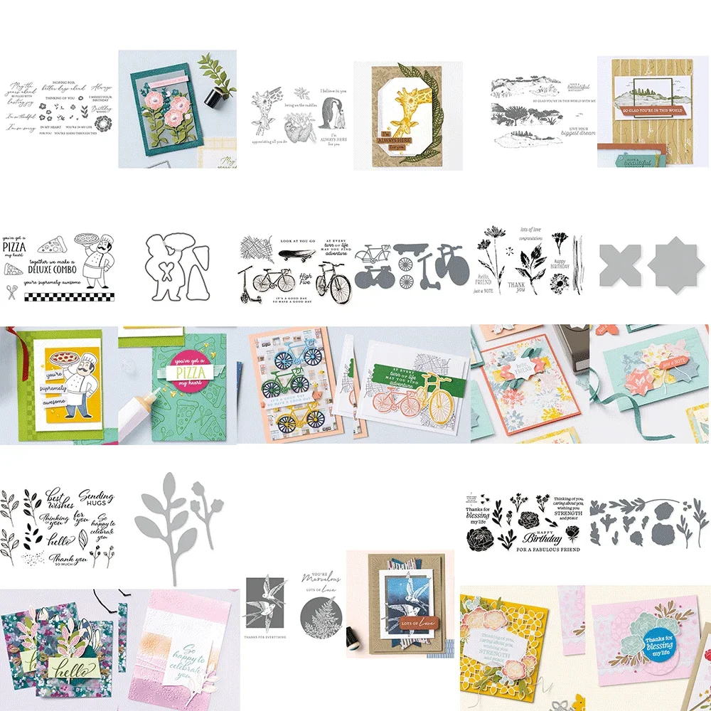 

Bicycle Bundles Clear Stamps And Metal Cutting Dies 2025 New For DIY Craft Making Card Photo Album Scrapbooking Decoration