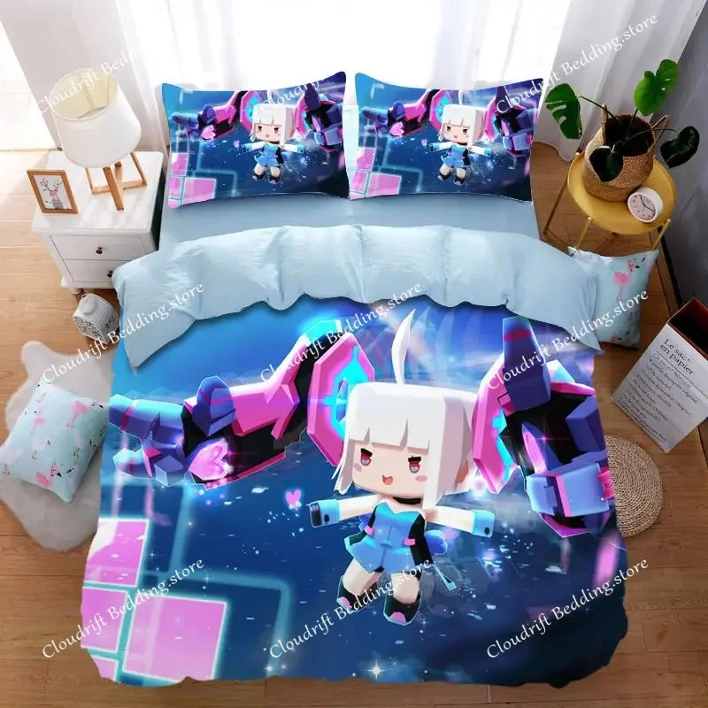 Mini World Cartoon Duvet Cover 3D Exquisite Digital Printing Bedding Set Comforter Bed Youth Home Decor Kids Boys Gift