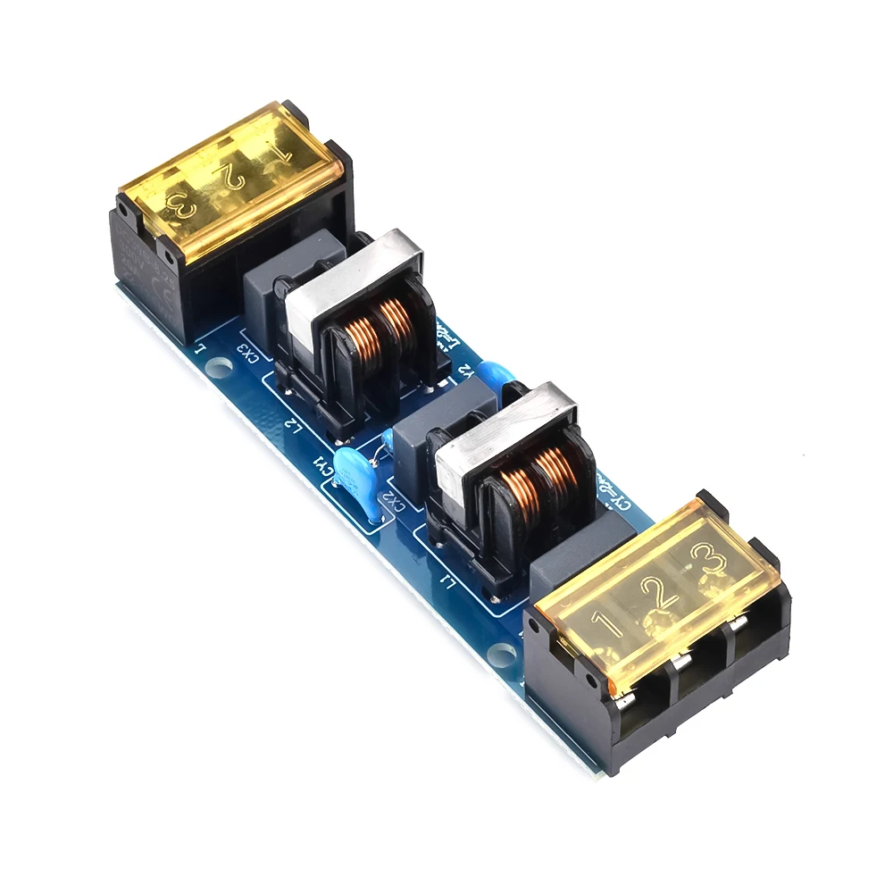 Placa de filtro de potencia 6A/25A, suministro de energía de dos etapas de alta frecuencia EMI, módulo de filtro de paso bajo, gestión de energía,