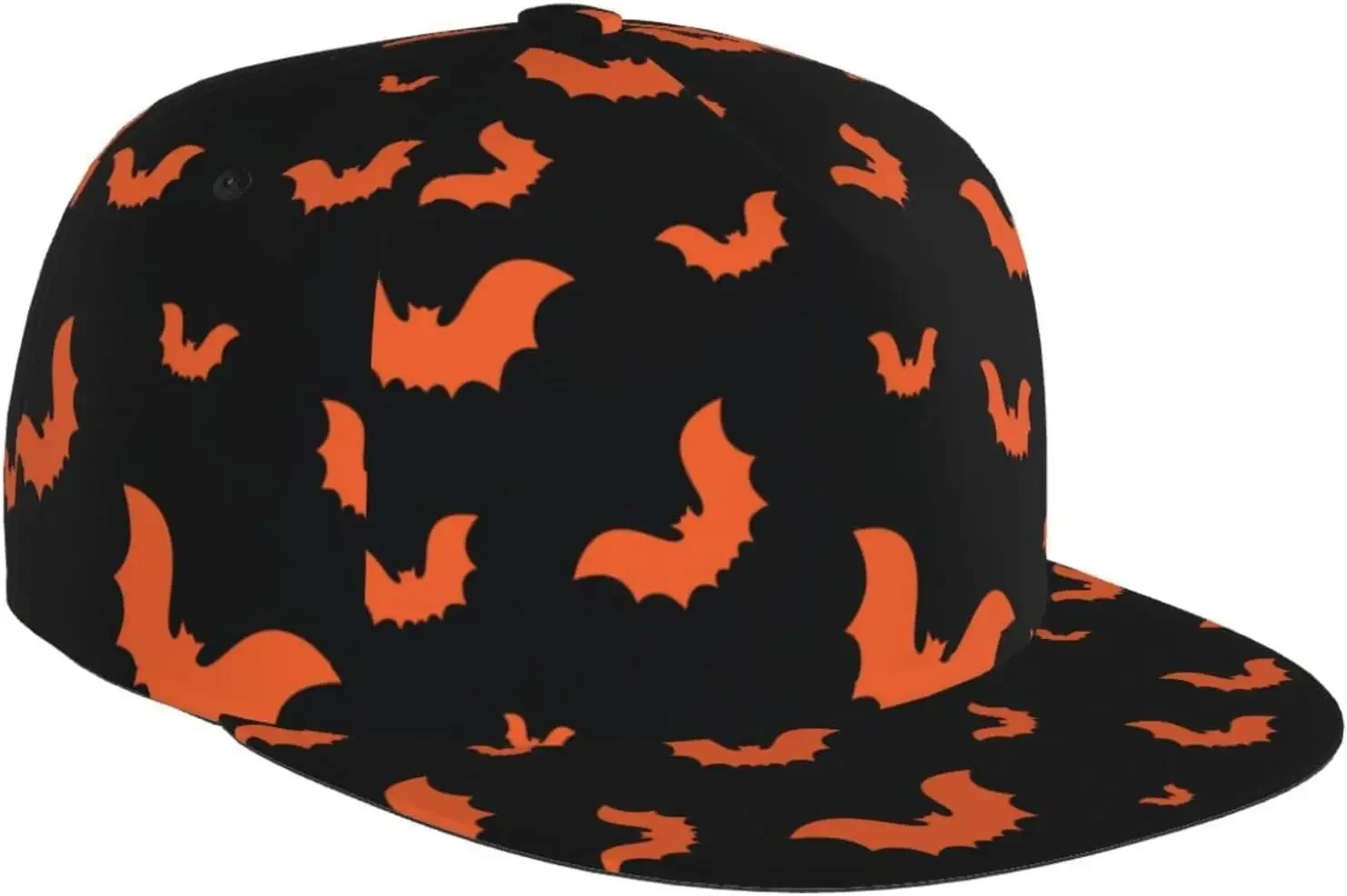 Halloween Bats Baseball Cap Adjustable Snapback Hat for Men Women Hip Hop Baseball Cap Flat Bill Brim Dad Hats