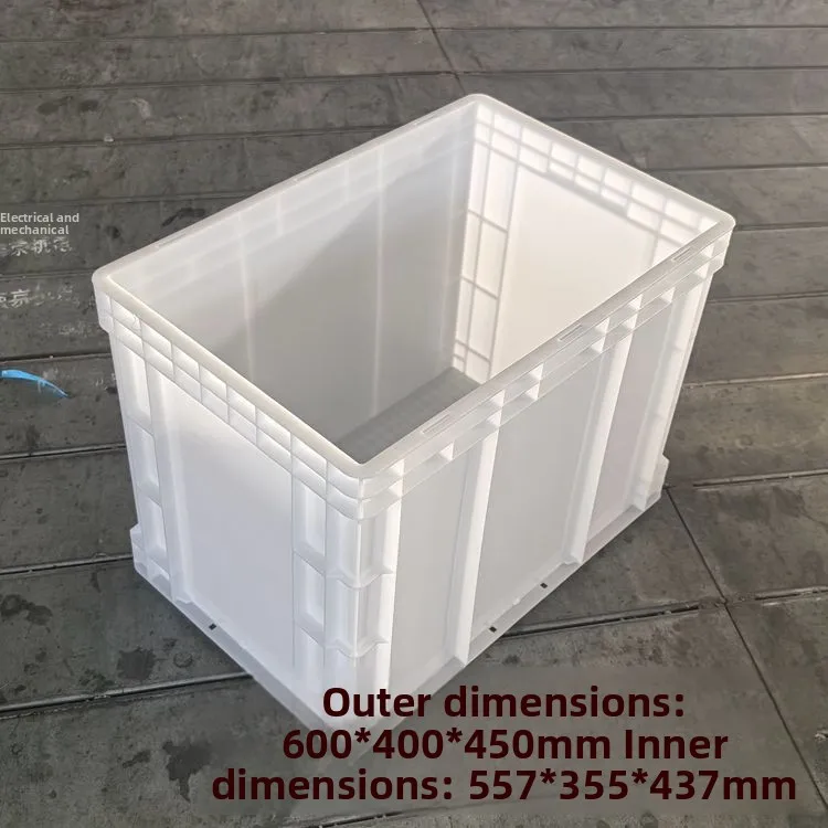 Gray Deepened Storage Box with Lid Palletizing Box EU4644 Turtle Keeping Box Material Box for Auto Parts Warehouse Factory Use