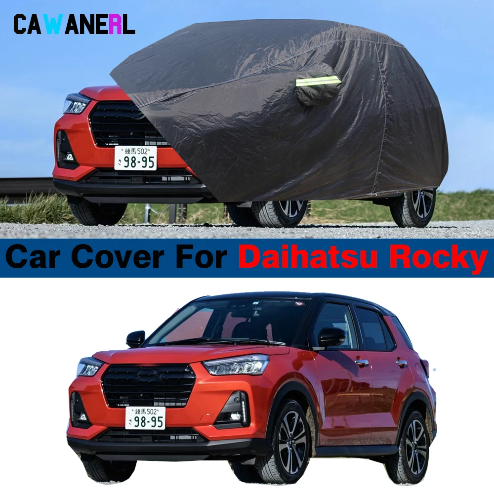 Black Car Cover For Daihatsu Rocky 2019-2025 Sun Proof Rain Snow Dust Scratch Resistant Waterproof Auto Cover