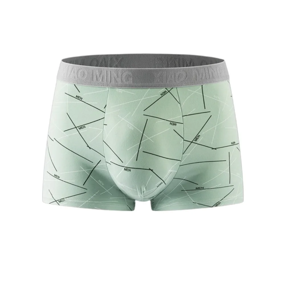 

5Pcs Comfortable Plus Size Men's Boxer Briefs Seamless Mid Waist Printed Panties Elastic Lingerie Underwear for Man Male