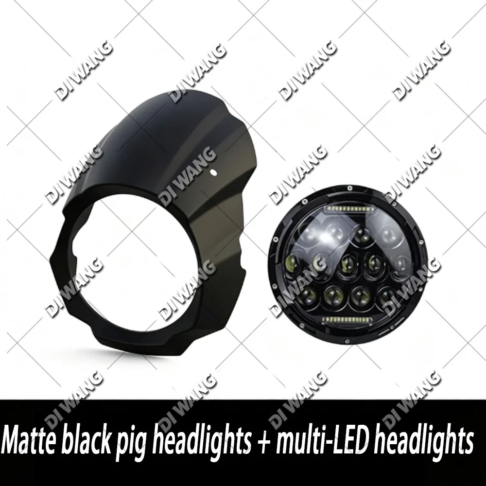 For VOGE CU525 CU625 Modified Retro Custom Bikini Fairing 7 Inch Multi LED Headlight Assembly Windscreen Motorcycle Accessories