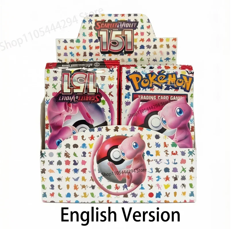 360Pcs English Version Genuine Pokemon PTCG Sv2a Enhanced Supplement Pack 151 First Generation Pikachu Pokemon Collectible Card