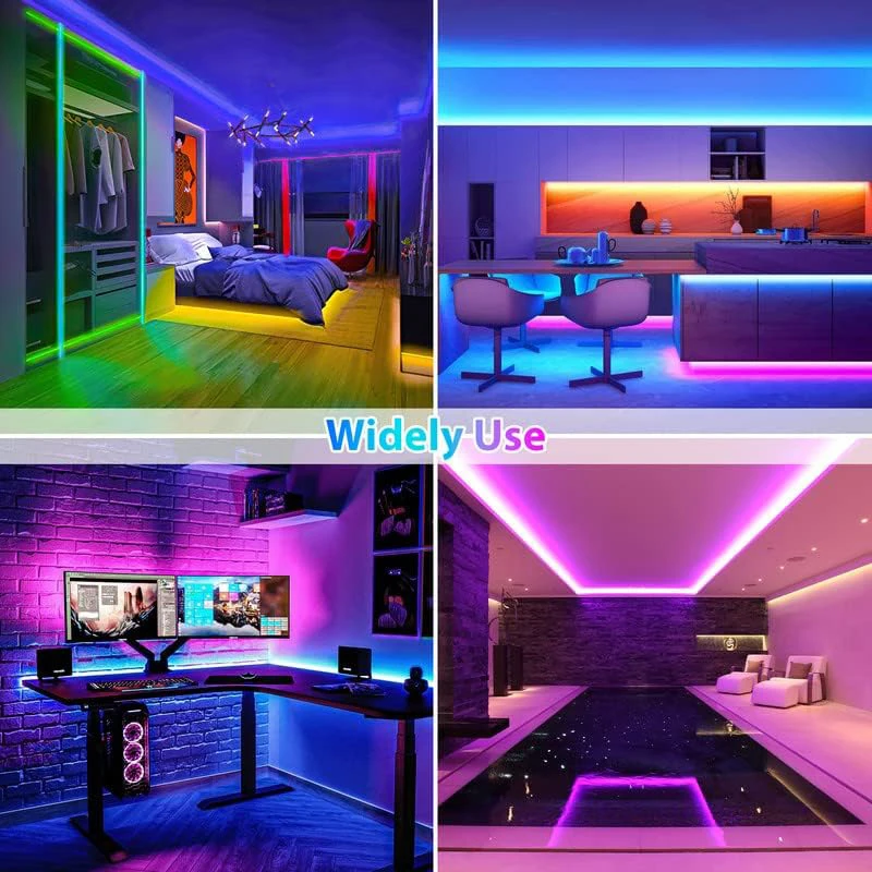 RGB Led Strip Lights USB 5V Waterproof Neon Led Strip Flexible Ribbon Tape Lights for Home Gaming Room Decor Lighting