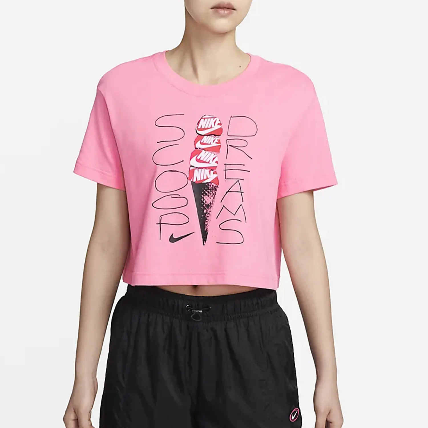 Camiseta deportiva de manga corta para mujer con estampado de helado de verano genuina de Nike FB8110-611